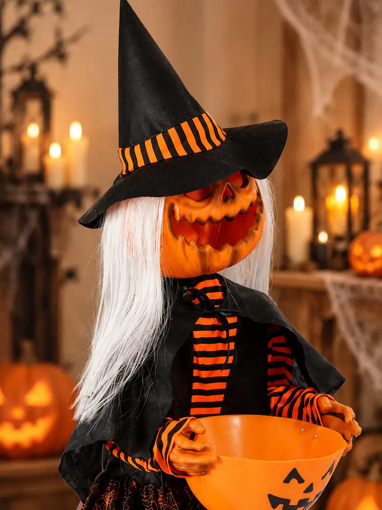 ADORNO BRUJA CALABAZA C/U 2