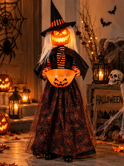 ADORNO BRUJA CALABAZA C/U 3