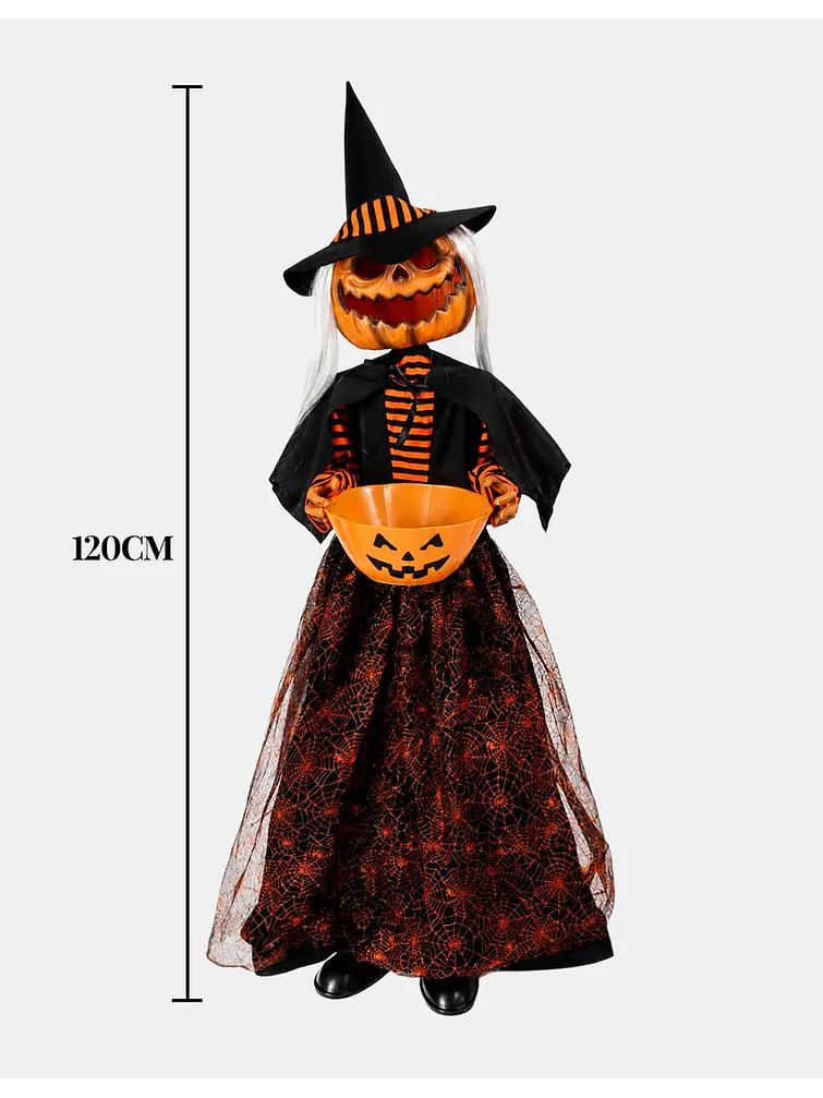ADORNO BRUJA CALABAZA C/U 6