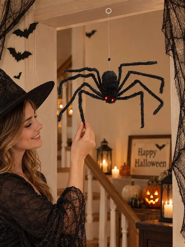 ADORNO DE HALLOWEEN ARAÑA C/U 4