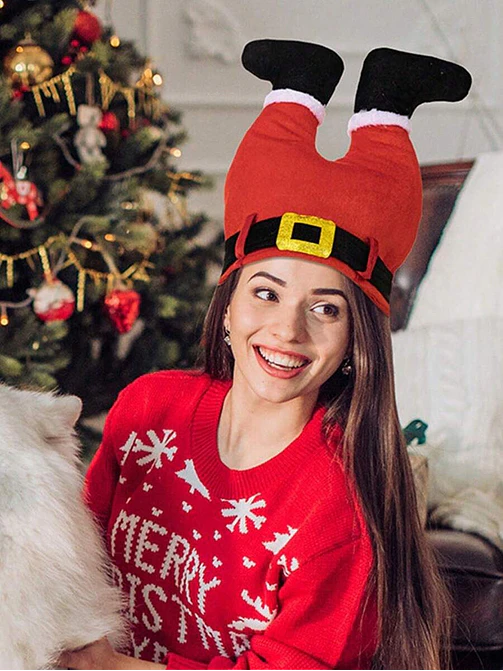 GORRO PIERNAS DE PAPA NOEL C/U 4