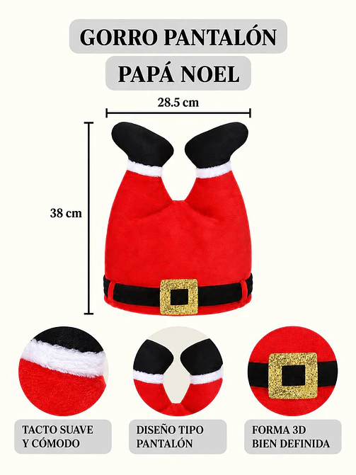 GORRO PIERNAS DE PAPA NOEL C/U 7
