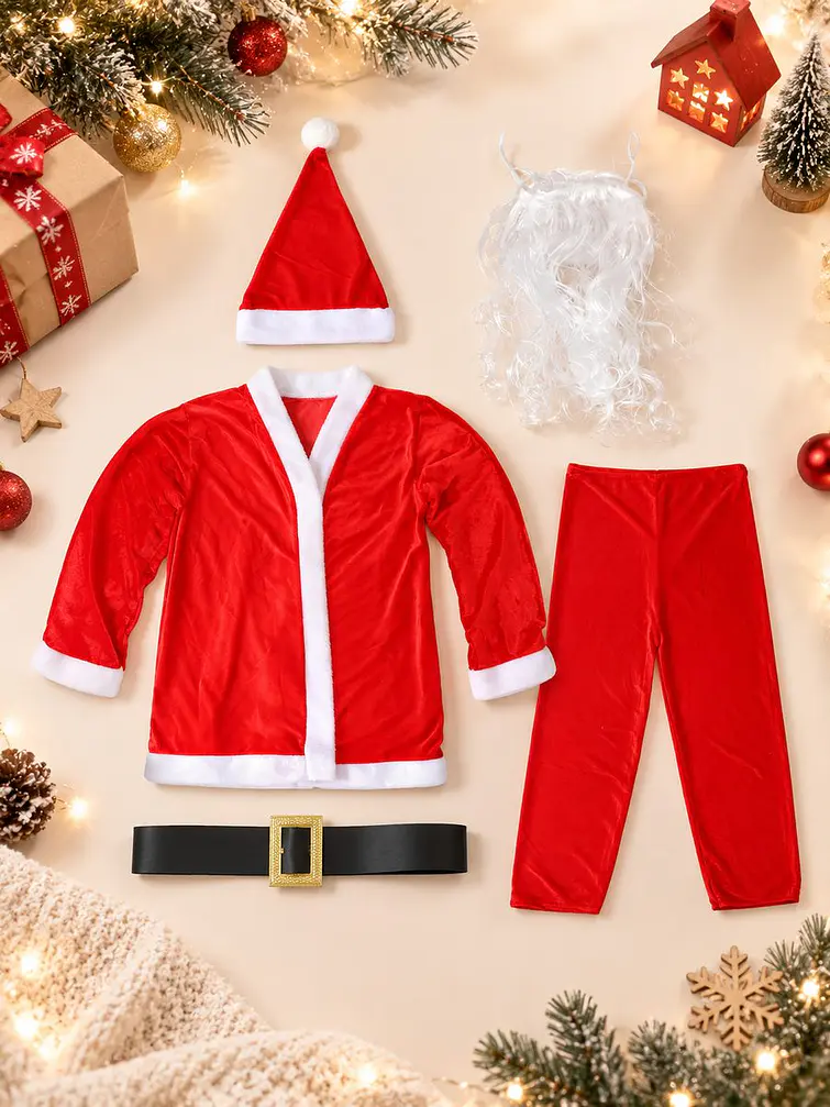 DISFRAZ PAPA NOEL PARA ADULOTS C/U 5