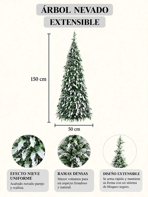 ARBOL DE NAVIDAD PLEGABLE C/U 5