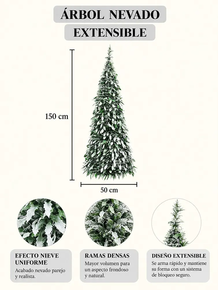 ARBOL DE NAVIDAD PLEGABLE C/U 5