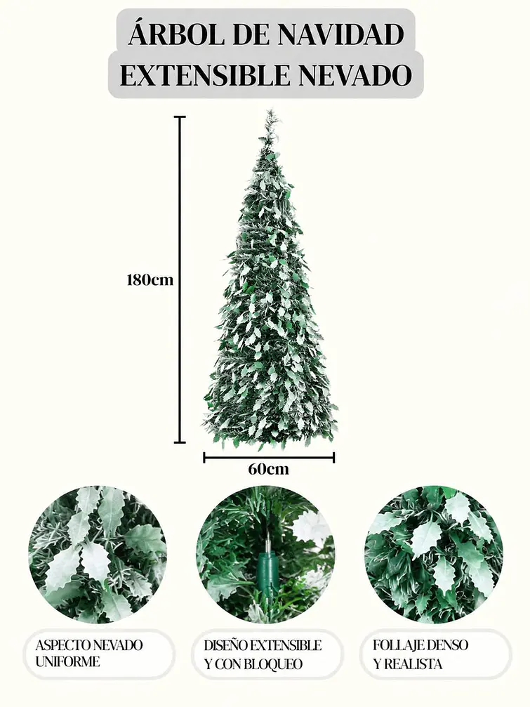 ARBOL DE NAVIDAD PLEGABLE C/U 5