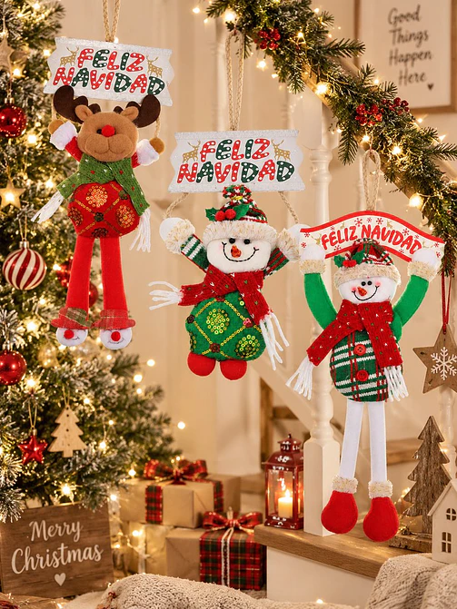 ADORNO NAVIDEÑO COLGANTE C/U 5