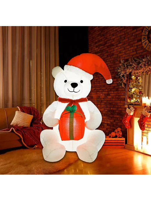OSO POLAR NAVIDEÑO INFLABLE C/U 1
