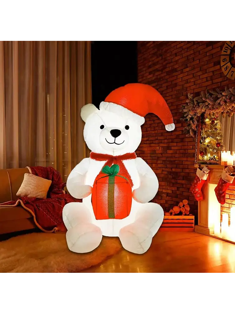 OSO POLAR NAVIDEÑO INFLABLE C/U 1