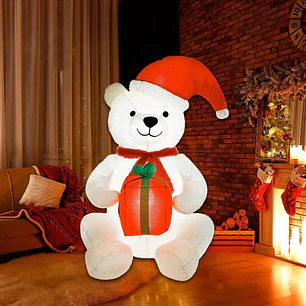 OSO POLAR NAVIDEÑO INFLABLE C/U