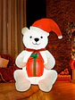 OSO POLAR NAVIDEÑO INFLABLE C/U - Miniatura 1