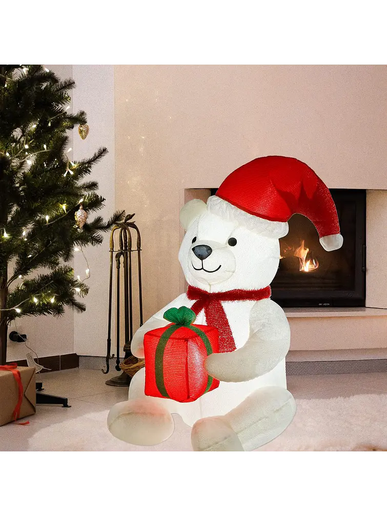 OSO POLAR NAVIDEÑO INFLABLE C/U 2