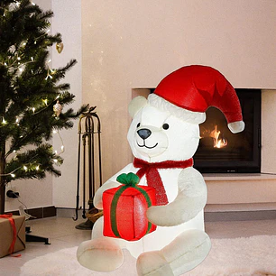 OSO POLAR NAVIDEÑO INFLABLE C/U