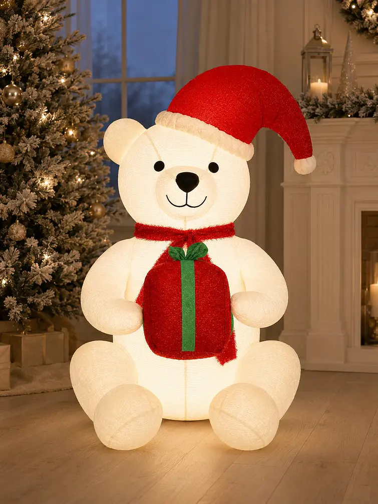 OSO POLAR NAVIDEÑO INFLABLE C/U 5