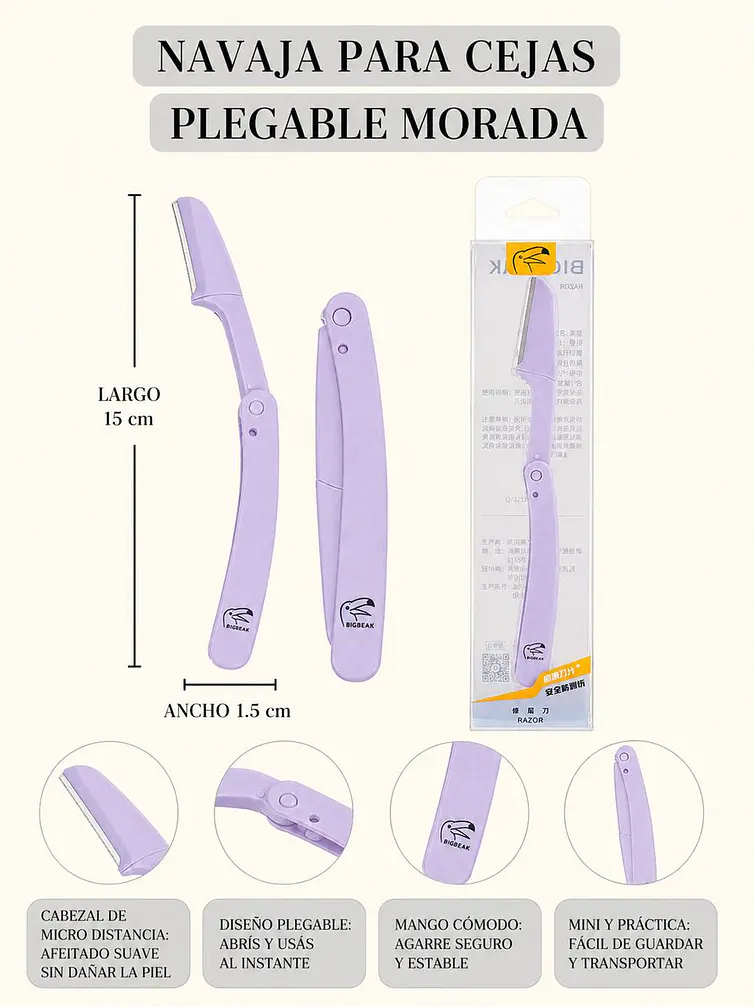 PERFILADOR DE CEJAS PLEGABLE C/U  7