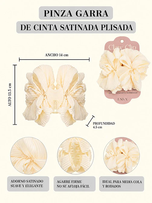 BROCHE DE PELO FLOR C/U 7