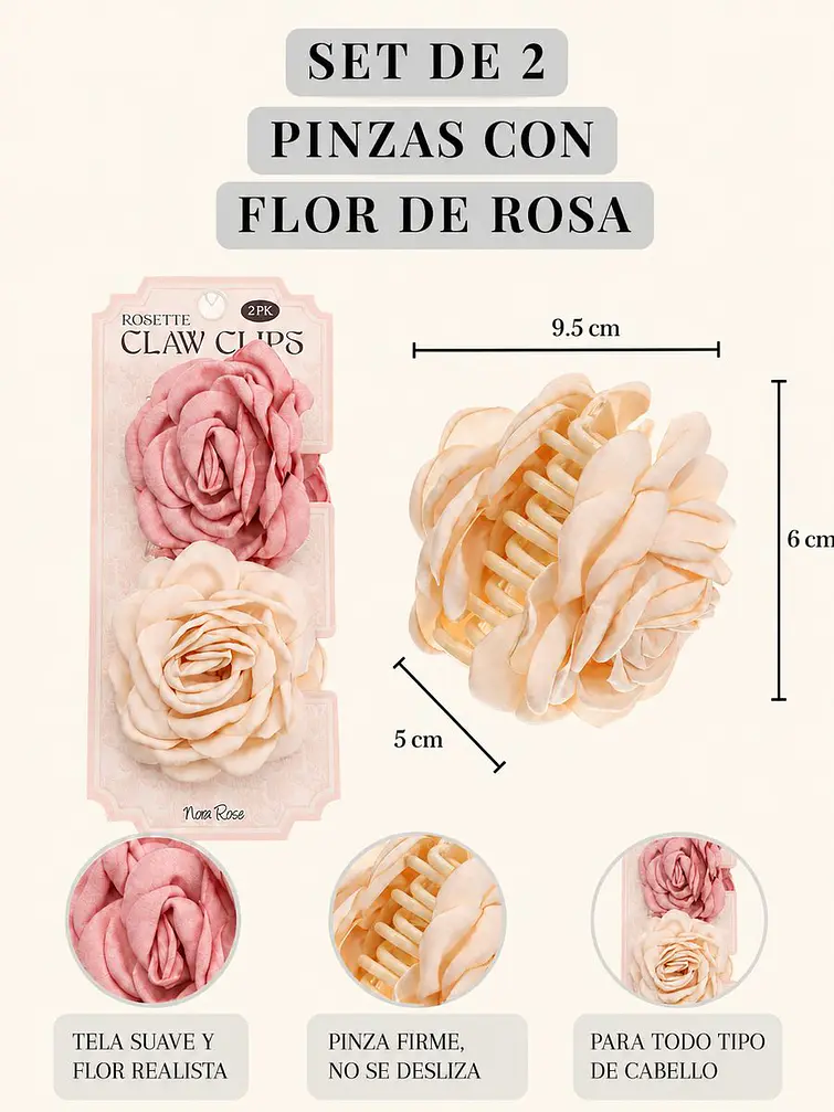 BROCHE DE PELO PCS*2 8
