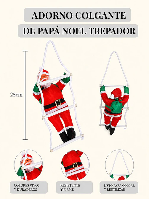 ADORNO PAPA NOEL 25 CM C/U 8