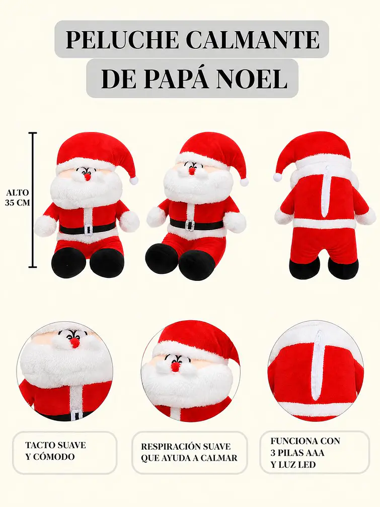 ADORNO DE NAVIDAD PAPA NOEL C/U 9