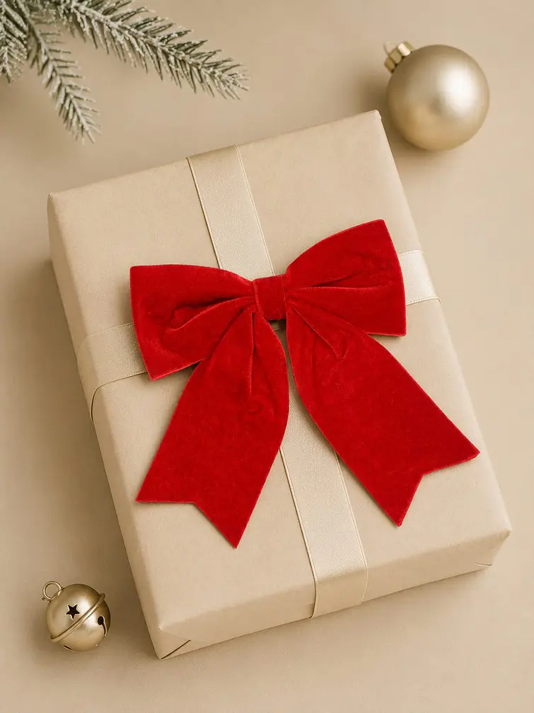 MOÑO DECORATIVO NAVIDEÑO C/U 4