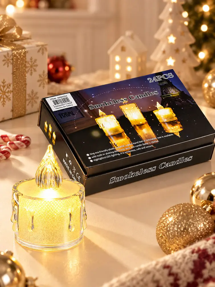 VELA LED TRANSPARENTE 5 CM 1
