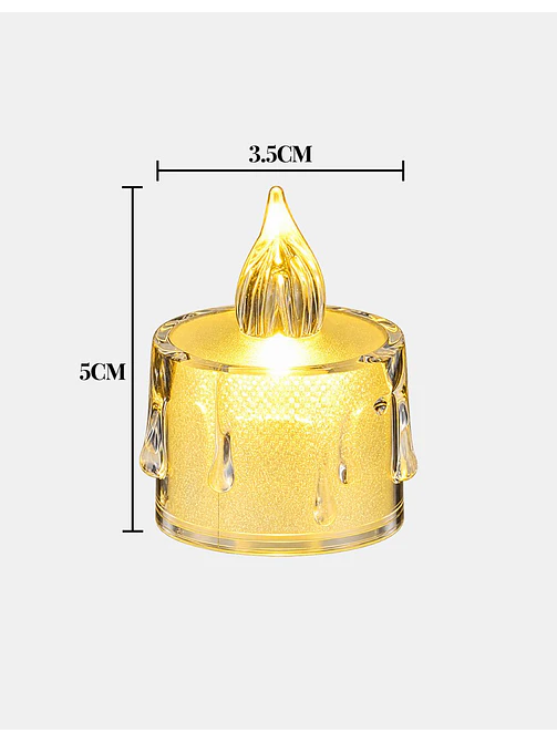 VELA LED TRANSPARENTE 5 CM 7