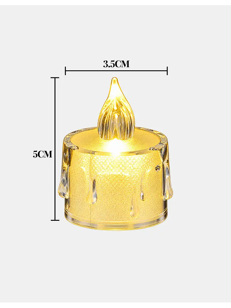 VELA LED TRANSPARENTE 5 CM 7