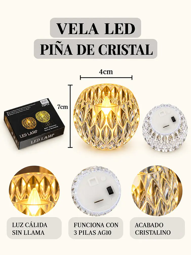 VELA LED DECORATIVA 7