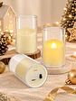 VELA LED CON VASO 6 CM - Miniatura 1