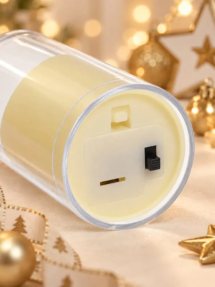 VELA LED CON VASO 6 CM 3