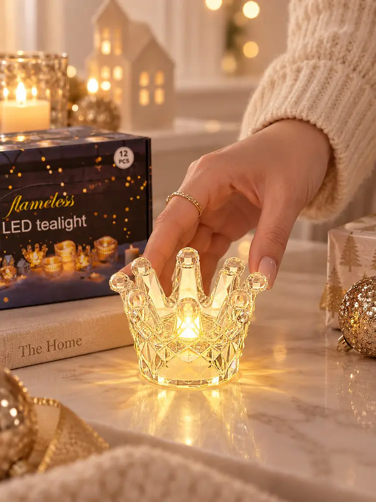 VELA LED DECORATIVA CORONA 6