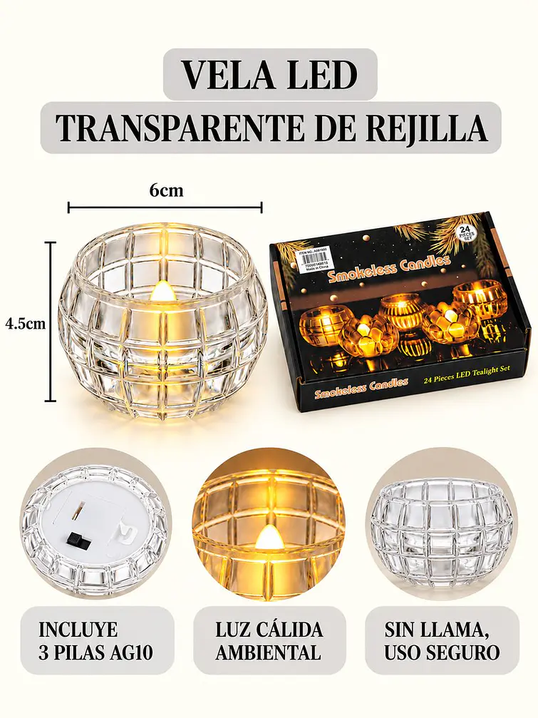 VELA LED DECORATIVA 7