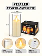 VELA LED CON VASO 15 CM - Miniatura 6