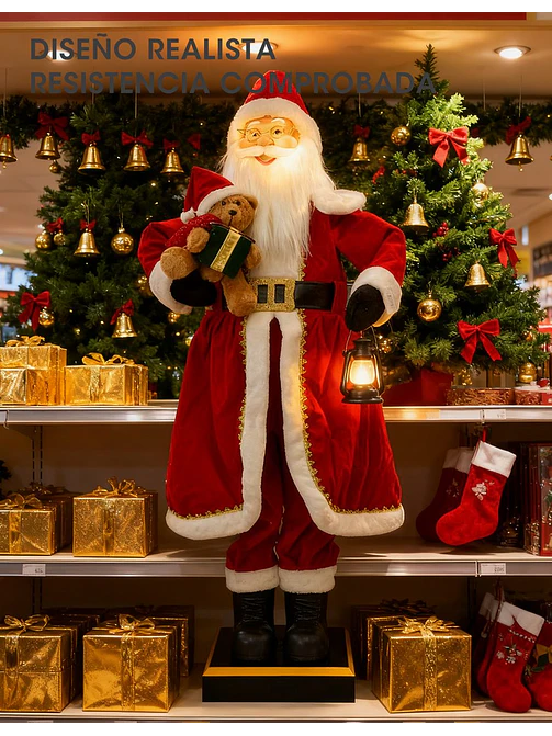 PAPA NOEL GIGANTE CON MUSICA 1.5 M 1