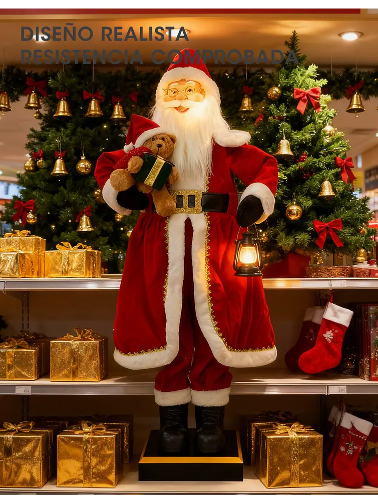 PAPA NOEL GIGANTE CON MUSICA 1.5 M 1