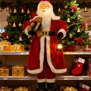 PAPA NOEL GIGANTE CON MUSICA 1.5 M
