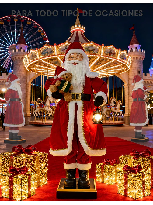 PAPA NOEL GIGANTE CON MUSICA 1.5 M 2