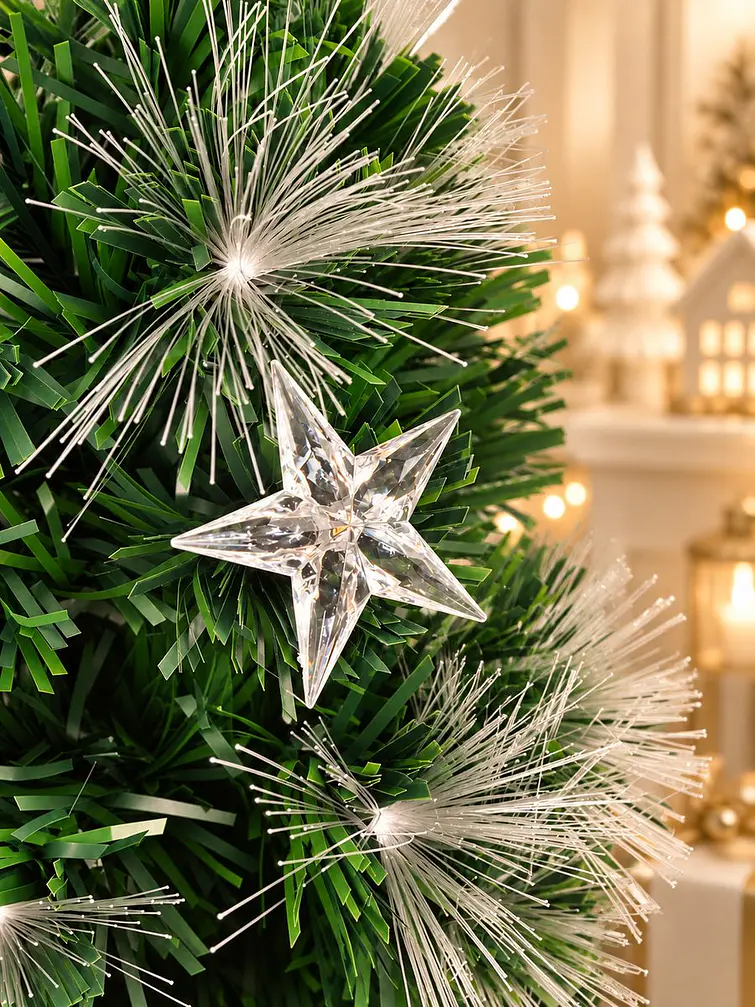 ARBOL NAVIDEÑO CON LUCES Y ESTRELLAS 90 CM 3