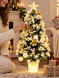 ARBOL NEVADO CON LUCES Y MACETA 90 CM - Miniatura 3