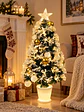 ARBOL NEVADO CON LUCES Y MACETA 90 CM - Miniatura 5