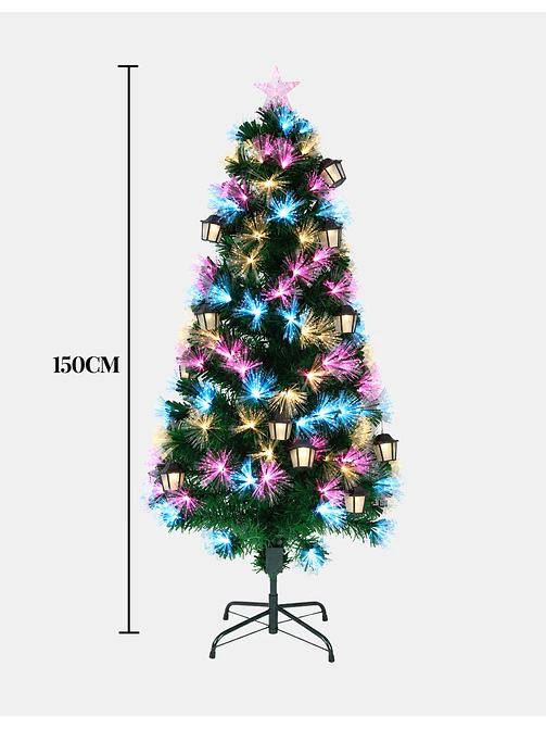 ARBOL NAVIDEÑO CON LUCES Y FAROLES 1.5 M 7