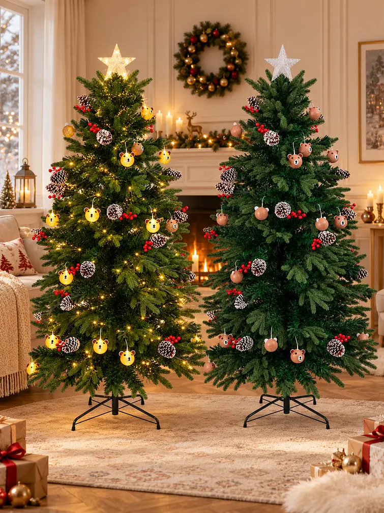 ARBOL NAVIDEÑO CON LUCES Y OSITOS 2.1 M 1