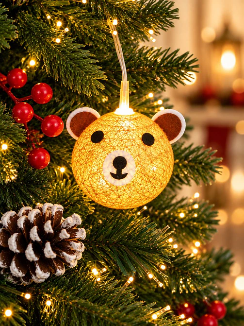 ARBOL NAVIDEÑO CON LUCES Y OSITOS 2.1 M 3