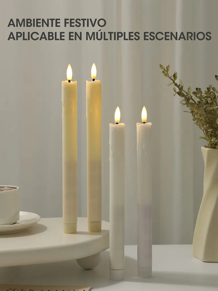 VELAS LED DERRETIDA 25 CM PACK*2 1