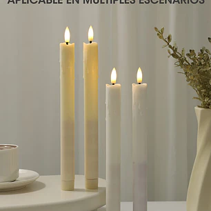 VELAS LED DERRETIDA 25 CM PACK*2