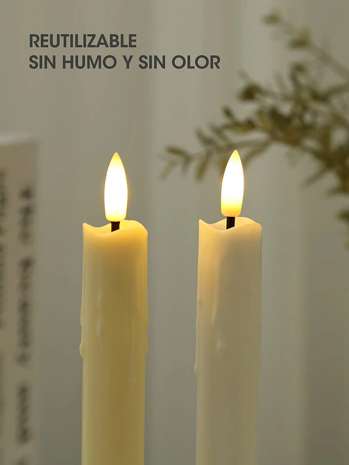 VELAS LED DERRETIDA 25 CM PACK*2 2