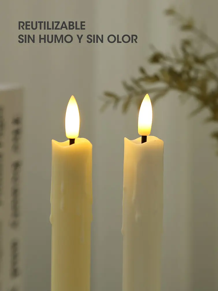 VELAS LED DERRETIDA 25 CM PACK*2 2