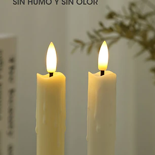 VELAS LED DERRETIDA 25 CM PACK*2