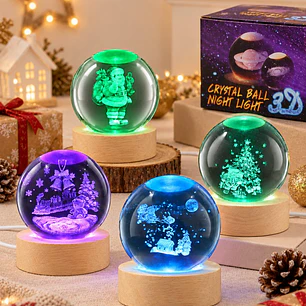 BOLA DE CRISTAL NAVIDEÑA 6 CM