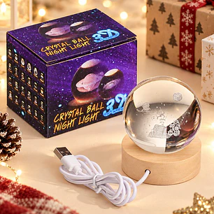BOLA DE CRISTAL NAVIDEÑA 6 CM